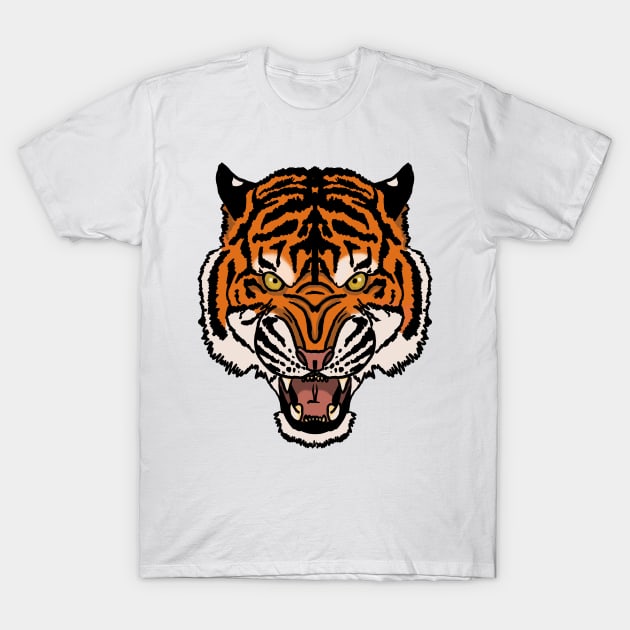 Angry tiger T-Shirt by Shyflyer